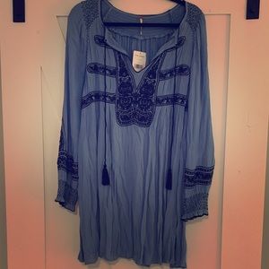 Free People Embroidered Bohemian Dress